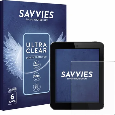 Produktbild von 6x Schutzfolie für Tablets mit 17.8 cm (7 Zoll) Displays 154.8 x 87 mm Savvies Displayschutz Display Schutz Folie Klar Transparent