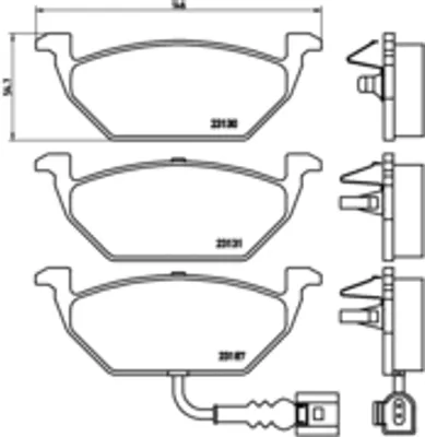 Produktbild von Brembo Bremsbelagsatz, Scheibenbremse Vorderachse P 85 072