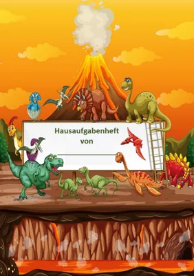 Produktbild von Hausaufgabenheft Dino-Design