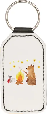 Produktbild von Mr. & Mrs. Panda schlüssel anhänger Bär & Marienkäfer Lagerfeuer - Weiß - Geschenk, Teddy, schlüsselbund, Schlüsselanhänger Mit Spruch, Taschenanhänger, für