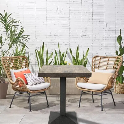 Obrázok produktu pre Kovový vintage stolík, 60x60x75 cm, pre 4 osoby, vhodný do jedálne alebo baru