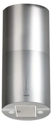 Image de cata ISLA FARO X Hotte îlot élégante à colonne 40 cm 1 200 m³/h en acier inoxydable avec éclairage LED EEK A