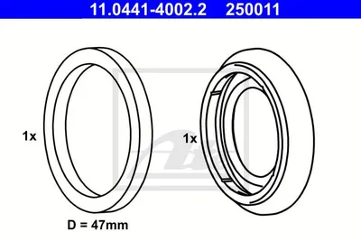 Produktbild von ATE Dichtungssatz, Bremssattel 11.0441-4002.2