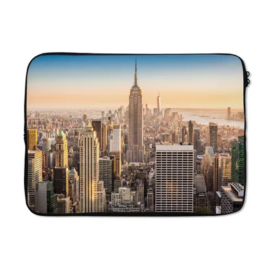 Produktbild von MuchoWow® Laptop Hülle 13 Zoll New York - Nebel - Skyline Laptoptasche - Laptophülle - Sleeve - Rundumschutz