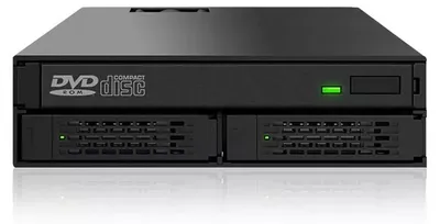 Productafbeelding van ICY Dock MB994IPO-3SB Backplane IcyDock 2x6,3cm SATAI-III/SAS in 1x5,25" HDD/SSD