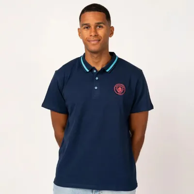 Produktbild von Manchester City Polo für Herren navy - Größe XL - Man City Polo blau - Lifestyle - Erwachsenen Poloshirt