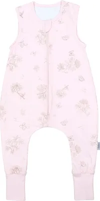 Produktbild von TupTam Sommerschlafsack Baby mit Beinen– Leichter Schlafsack Baby Sommer 0.5 TOG, , Farbe: Pink_Schmetterling_Blumen, Größe: 128-134