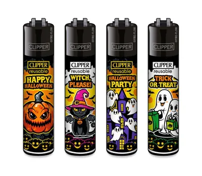 Produktbild von Clipper Feuerzeuge 4er Set Halloween