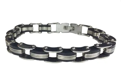 Produktbild von Kette Fahrradkette Armband Miniblings Gliederarmband schwarz silber M