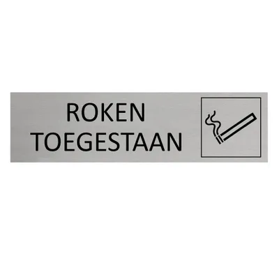 Produktbild von CombiCraft Aluminium Türschild mit Roken Toegestaan  165x45mm