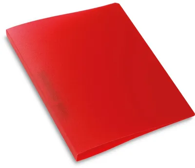 Produktbild von Ringbuch A4 2 Ringe 25mm transluzent rot Packung mit 3 Stück