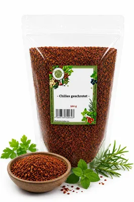Produktbild von K T 500 g Chilies geschrotet ohne Kerne Chilischoten grob gemahlen 1A Qualität