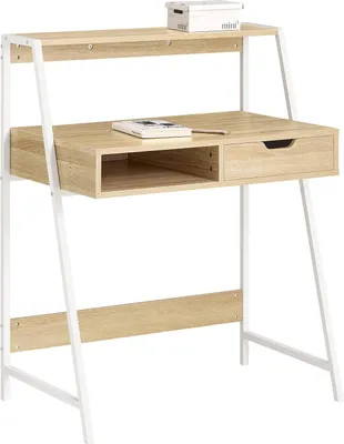 Produktbild von FWT63-N Schreibtisch, Computertisch mit Ablage und Schublade, Dunkelkhaki