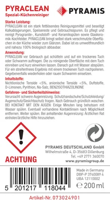 Produktbild von PYRAMIS Reinigungsmittel PYRACLEAN 200 ml für Pyragranite Spülen / Edelstahlreiniger / Spülenpflege