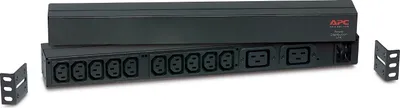 Produktbild von APC Rack PDU - AP9559 - Stromverteilung (Basic, 1U, 16A, 208&230V, 10 Ausgänge C13 & 2 Ausgänge C19, IEC C20)