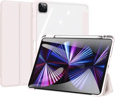 Produktbild von Dux Ducis Toby Armored Flip Smart Case fr iPad Air 2020/2022 mit Apple Pencil Holder Pink
