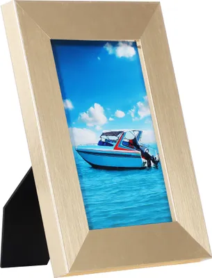 Produktbild von Ecosa Bilderrahmen 10x15 cm | Passepartout | Echtglas | MDF | Hoch- & Querformat | Wandhalterung | Gold