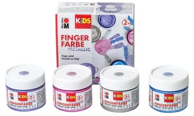 Produktbild von Marabu KiDS Fingerfarbe Metallic 100 ml 4er Set