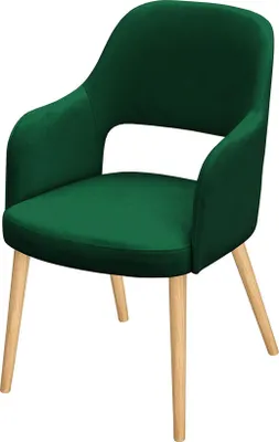 Obrázok produktu pre Čalúnená jedálenská stolička MOVILE 52 - buk / zelená