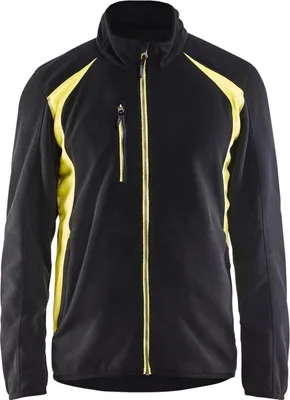 Produktbild von Blakläder Fleecejacke 4730 2510 in div. Farben, Farbe:schwarz/gelb, Größe:3XL