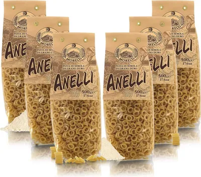 Produktbild von Antico Pastificio Morelli - Typisch italienische Pasta - Anelli - 6 x 500 g