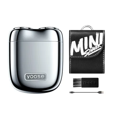 Image de YOOSE-MINI 2 Rasoir léger, matériau en alliage, rasoir élégant et portable, facile à nettoyer et à entretenir,Argent