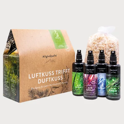 Produktbild von AirSpray Set Duftspray 4 x 100ml Lemongrass, Orange, Eukalyptus, Minze, Kiefer, Lavendel