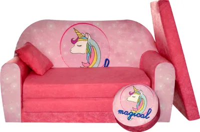 Produktbild von Kindersofa  zum Aufklappen 2-Sitzer W319_44 Einhorn  FORTISLINE