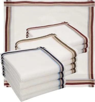 Produktbild von Famanu Taschentücher 100% Baumwolle Leo 12 Stück - 40 x 40 cm