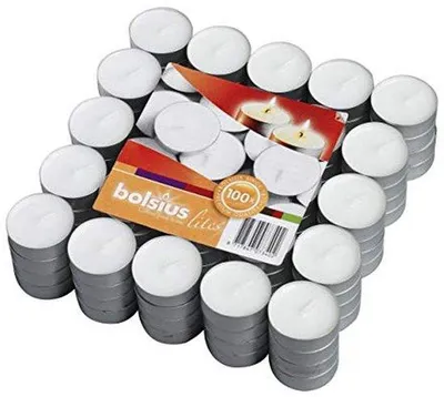 Productafbeelding van Waxinelichtjes Wit Geurloos - 100 Stuks Zuiduur Brandtijd