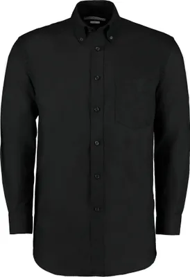Produktbild von Kustom Kit - Hemd für Herren  Langärmlig PC5775 (58,5cm) (Schwarz)