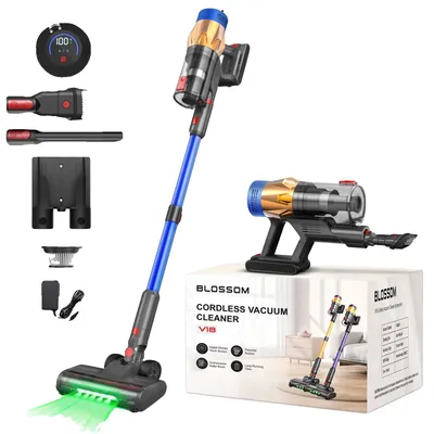 Immagine prodotto di Aspirapolvere a batteria, potente aspirazione, design versatile, blu