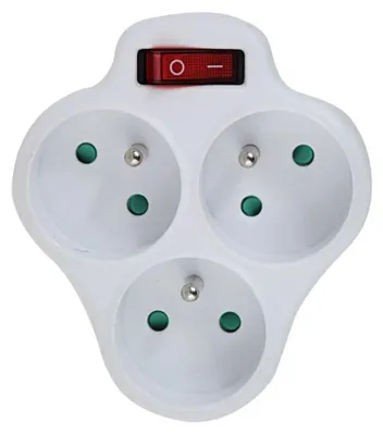 Productafbeelding van Esperanza Elektrische stekkerdoos met 3 stopcontacten en schakelaar, wit
