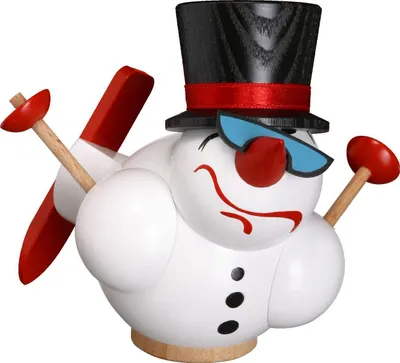 Produktbild von Cool-Man Skisturz - Kugelräucherfigur (12cm) Räuchermann von Seiffener Volkskunst