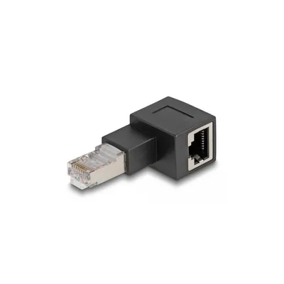 Image de Adaptateur réseau Delock - RJ-45 (femelle) coudé vers RJ-45 (mâle)