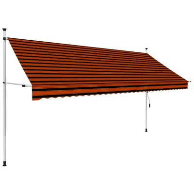 Immagine prodotto di Tenda da sole retrattile azionata a mano 350 cm Arancione e marrone