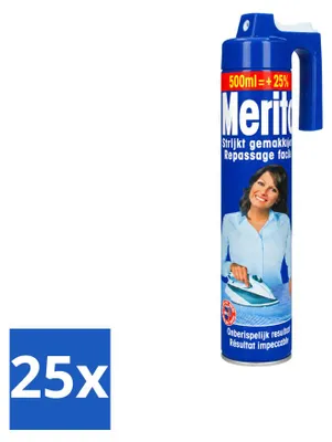 Produktbild von 25 x Merito Bügelspray - 500 ml - Vorteilspackung - 25 Stücke
