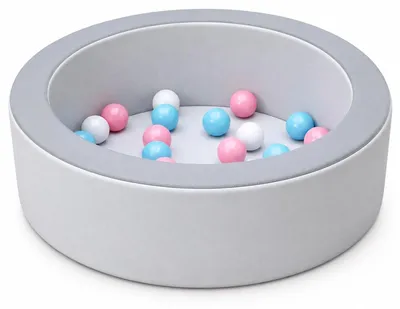 Ballenbad rund, Leder, 90x26,5 cm, grau, für Kleinkinder
