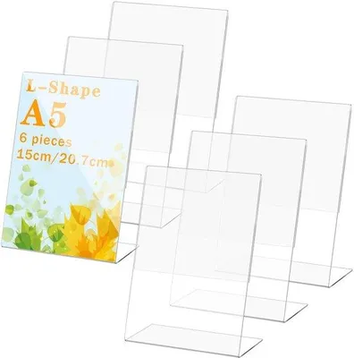 Produktbild von Tischständer A5 – Acryl – Schräg – Menükartenhalter – Fotoständer – 6 Stück – Transparent