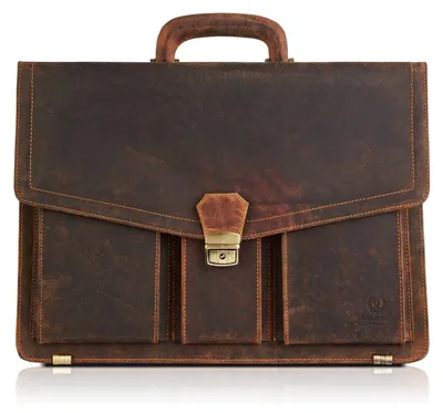 Produktbild von Herren Schulter Leder Arbeit Aktentasche a4 Vintage Paolo Peruzzi T-80-HBR