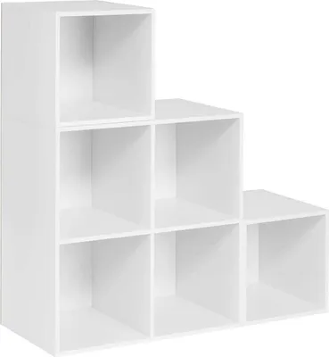 Immagine prodotto di Libreria a giorno Bolt Edge - Bianco - 6 scomparti - 90x90x30 cm - Per il soggiorno o la camera dei bambini