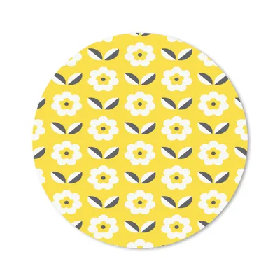 Produktbild von MuchoWow® Mauspad Mousepad Blume - Gelb - Muster - Sommer 40x40 cm - Mousepads - Maus Mat - Pad - Mausunterlage - Schreibtisch Accessoires