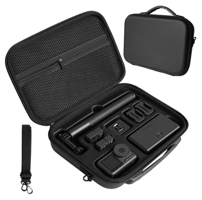 Productafbeelding van Solidchoice - Draagtas voor actiecamera's, Polyurethanleren tas met schouderband