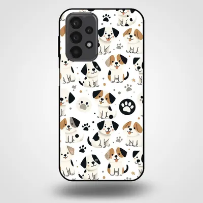 Produktbild von Smartphonica Handytasche für Samsung Galaxy A23 mit Hundedruck - TPU Rückseite Abdeckung Fall Hunde Design