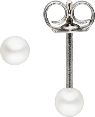 Produktbild von Ohrstecker 925 Sterling Silber 2 Süßwasser Perlen Ohrringe Perlenohrstecker