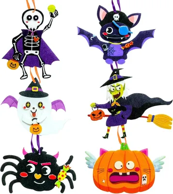 Zdjęcie produktu dla Zestaw do rękodzieła na Halloween, 12 elementów, do samodzielnego wykonania, idealny do dekoracji na Halloween