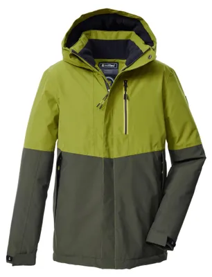 Productafbeelding van killtec jongens outdoorjas/functionele jas met capuchon, model KOW 222 BYS JCKT, kleur: khaki, maat: 1
