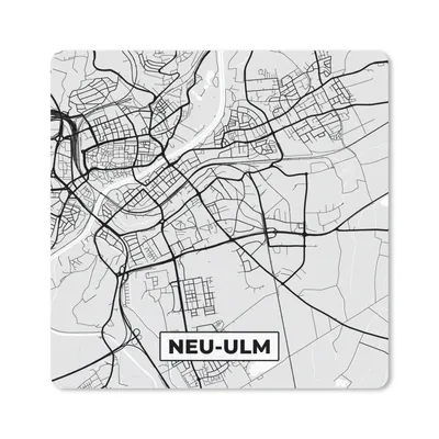 Produktbild von MuchoWow® Mauspad Mousepad Stadtplan - Neu-Ulm - Deutschland - Karte 30x30 cm - Mousepads - Maus Mat - Pad - Mausunterlage - Gaming