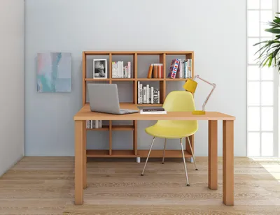 Produktbild von Kiera | Bücherregal mit Schreibtisch Buche