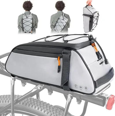 Produktbild von Fahrrad Gepäckträgertasche 10L Wasserdicht Reflektierend Silber